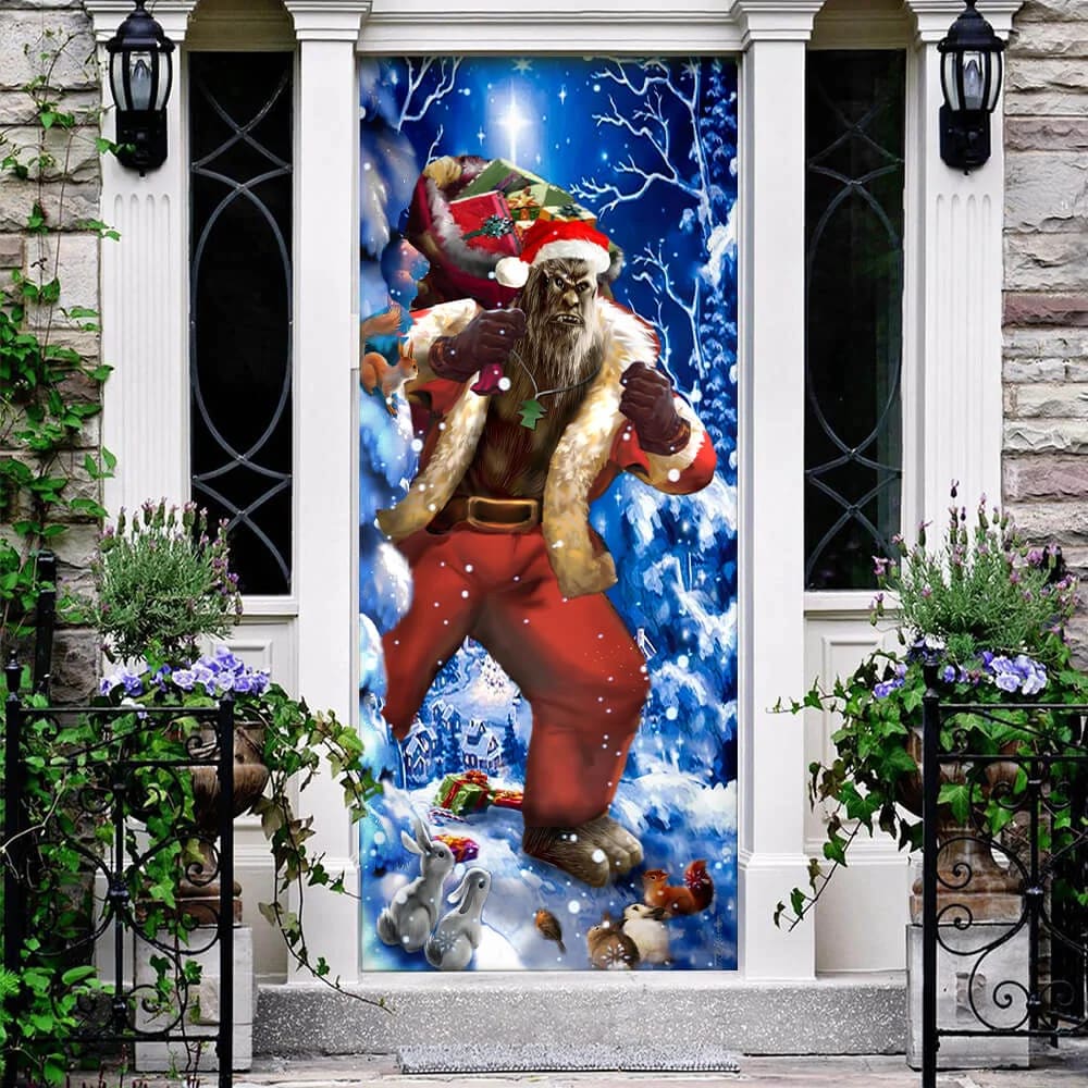 Bigfoot Door Cover Christmas Forest Decor Front Door Christmas Cover Unique Gifts Doorcover 2 Bigfoot Door Cover Christmas Forest Decor Front Door Christmas Cover Unique Gifts Doorcover 2
