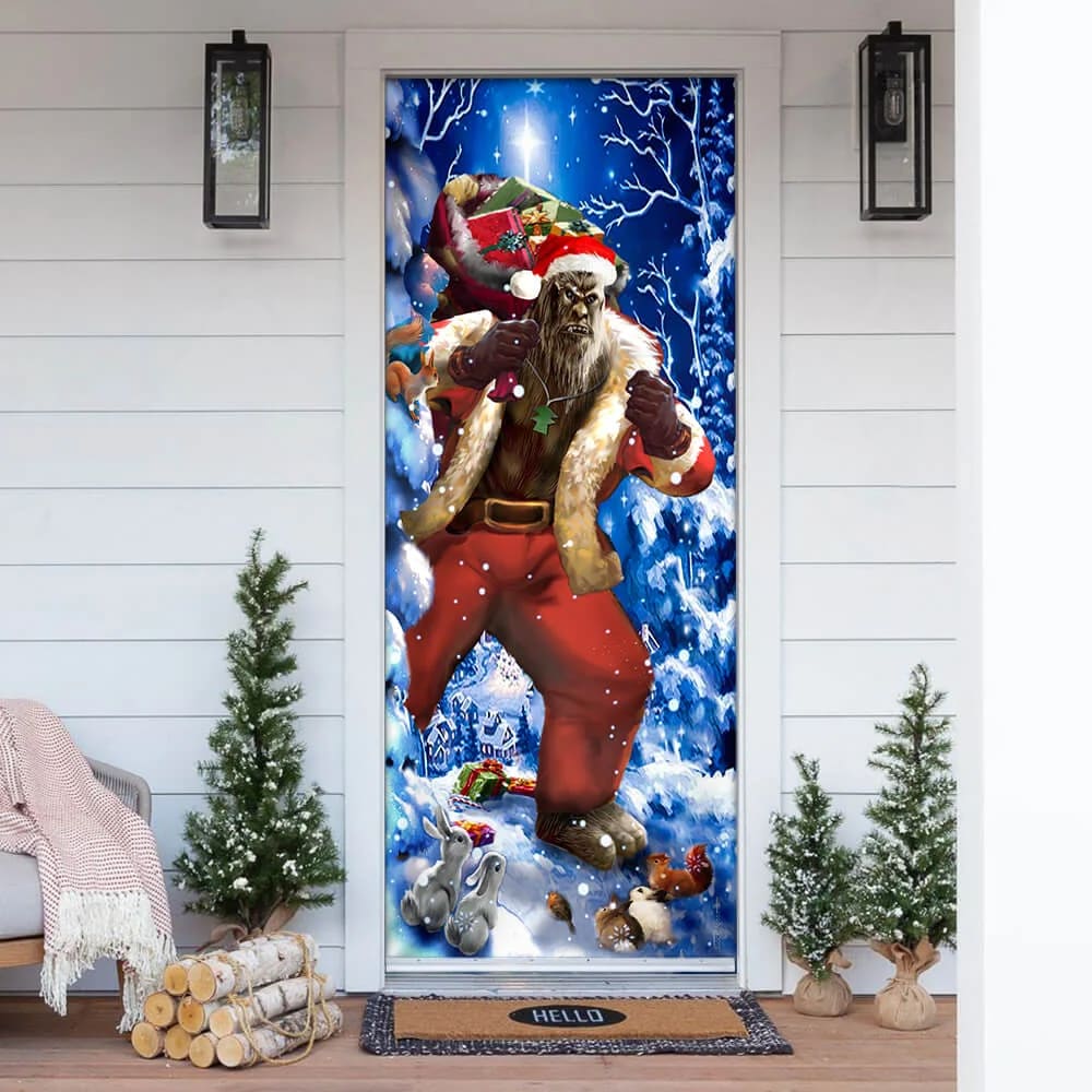 Bigfoot Door Cover Christmas Forest Decor Front Door Christmas Cover Unique Gifts Doorcover 3 Bigfoot Door Cover Christmas Forest Decor Front Door Christmas Cover Unique Gifts Doorcover 3