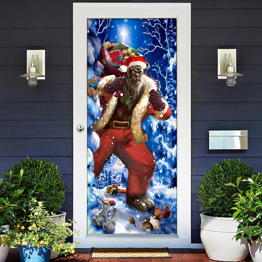 Bigfoot Door Cover Christmas Forest Decor Front Door Christmas Cover Unique Gifts Doorcover 4 Bigfoot Door Cover Christmas Forest Decor Front Door Christmas Cover Unique Gifts Doorcover 4
