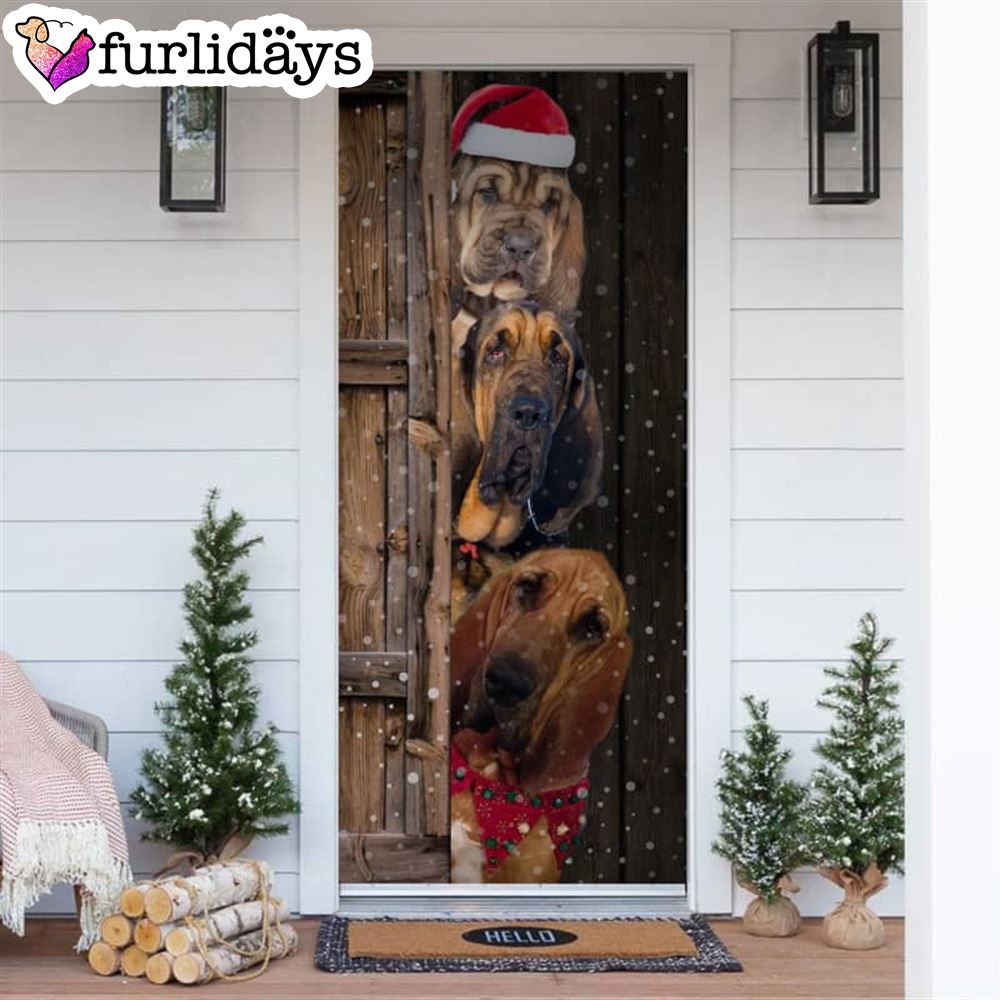 Bloodhound Christmas Door Cover Xmas Gifts For Pet Lovers Christmas Gift For Friends Bloodhound Christmas Door Cover Xmas Gifts For Pet Lovers Christmas Gift For Friends