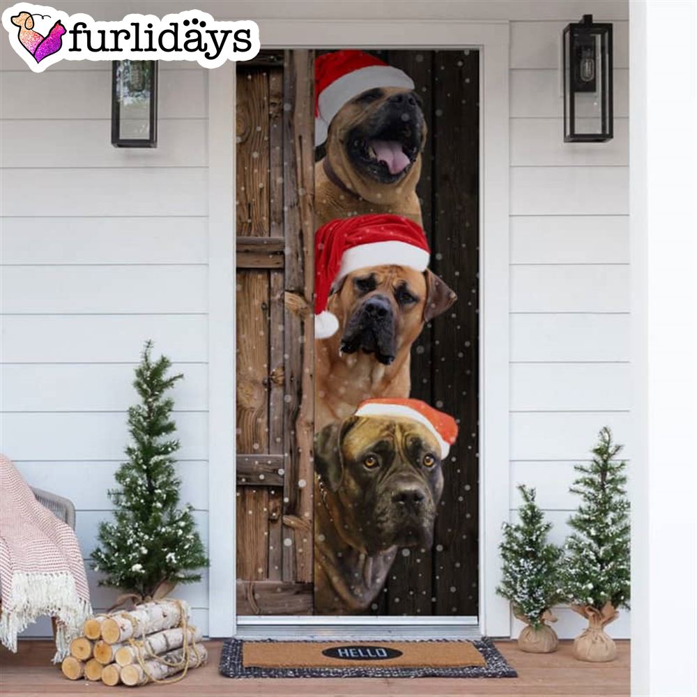 Boerboel Christmas Door Cover Xmas Gifts For Pet Lovers Christmas Gift For Friends Boerboel Christmas Door Cover Xmas Gifts For Pet Lovers Christmas Gift For Friends