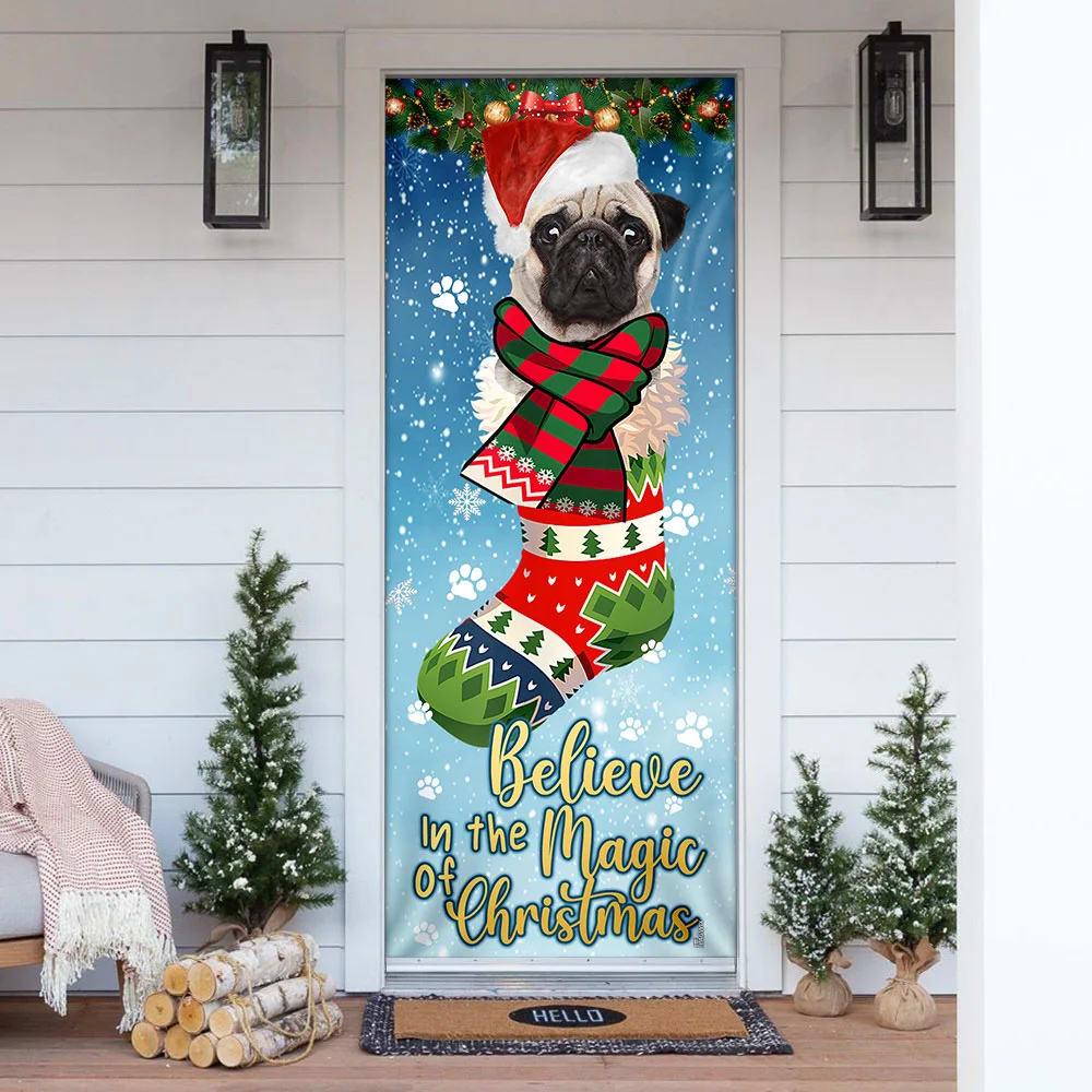 Bulldog In Sock Door Cover Believe In The Magic Of Christmas Door Cover Christmas Outdoor Decoration Gifts For Dog Lovers 1 Bulldog In Sock Door Cover Believe In The Magic Of Christmas Door Cover Christmas Outdoor Decoration Gifts For Dog Lovers 1