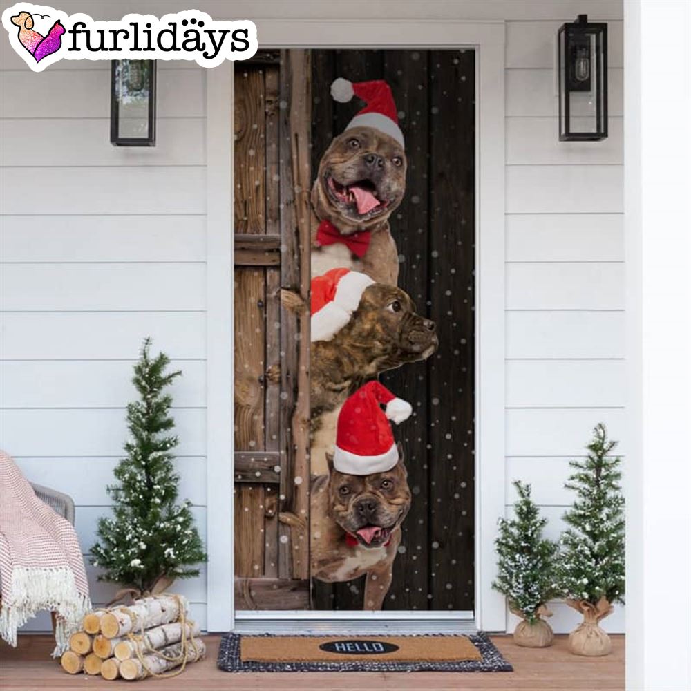 Bully Christmas Door Cover Xmas Gifts For Pet Lovers Christmas Gift For Friends Bully Christmas Door Cover Xmas Gifts For Pet Lovers Christmas Gift For Friends