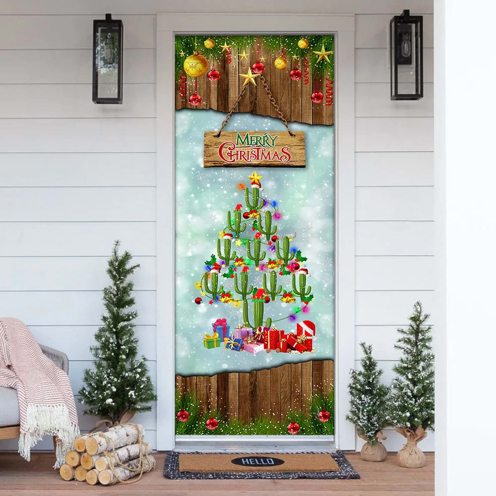 Cactus Christmas Tree Door Cover Front Door Christmas Cover Christmas Outdoor Decoration Unique Gifts Doorcover 1 Cactus Christmas Tree Door Cover Front Door Christmas Cover Christmas Outdoor Decoration Unique Gifts Doorcover 1