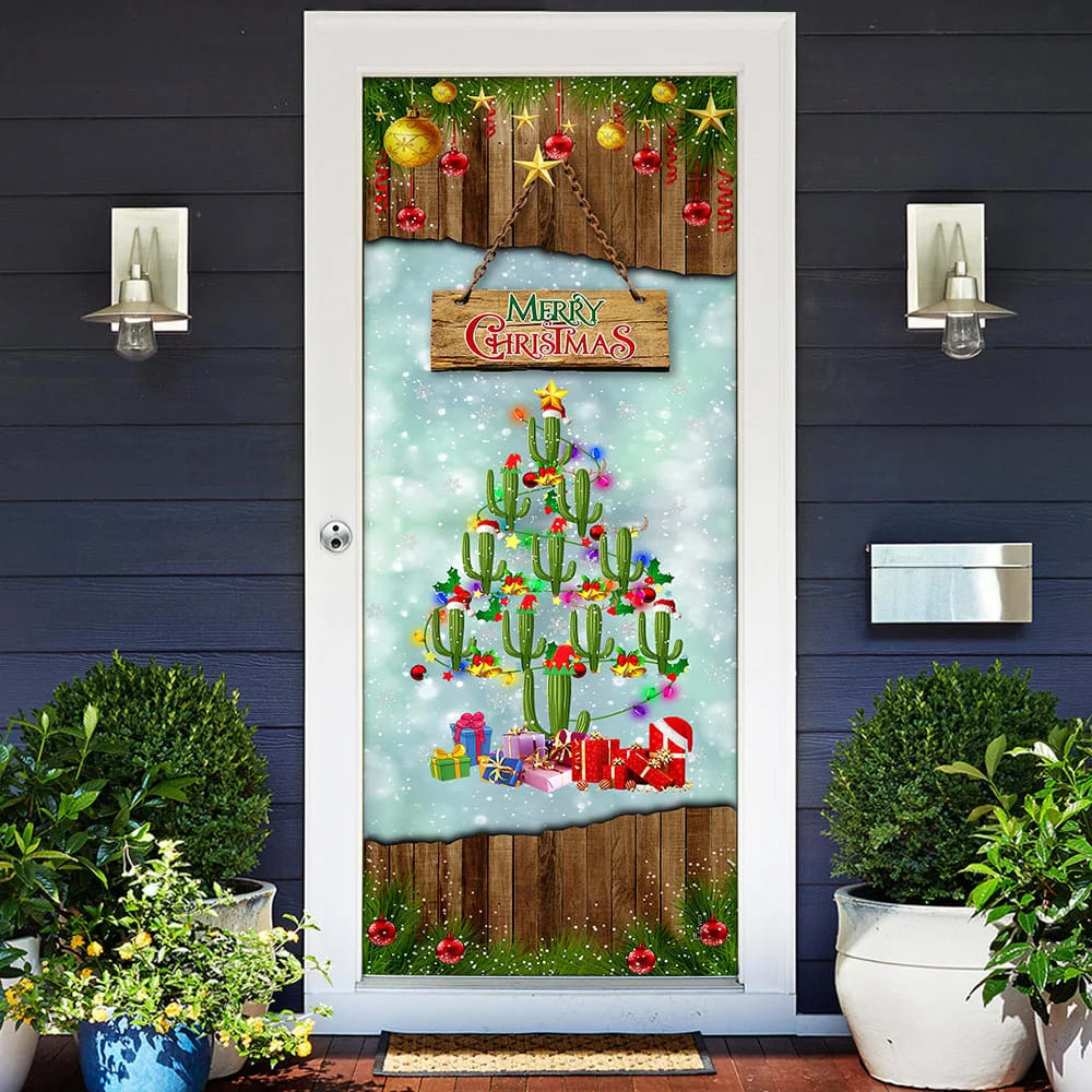 Cactus Christmas Tree Door Cover Front Door Christmas Cover Christmas Outdoor Decoration Unique Gifts Doorcover 2 Cactus Christmas Tree Door Cover Front Door Christmas Cover Christmas Outdoor Decoration Unique Gifts Doorcover 2