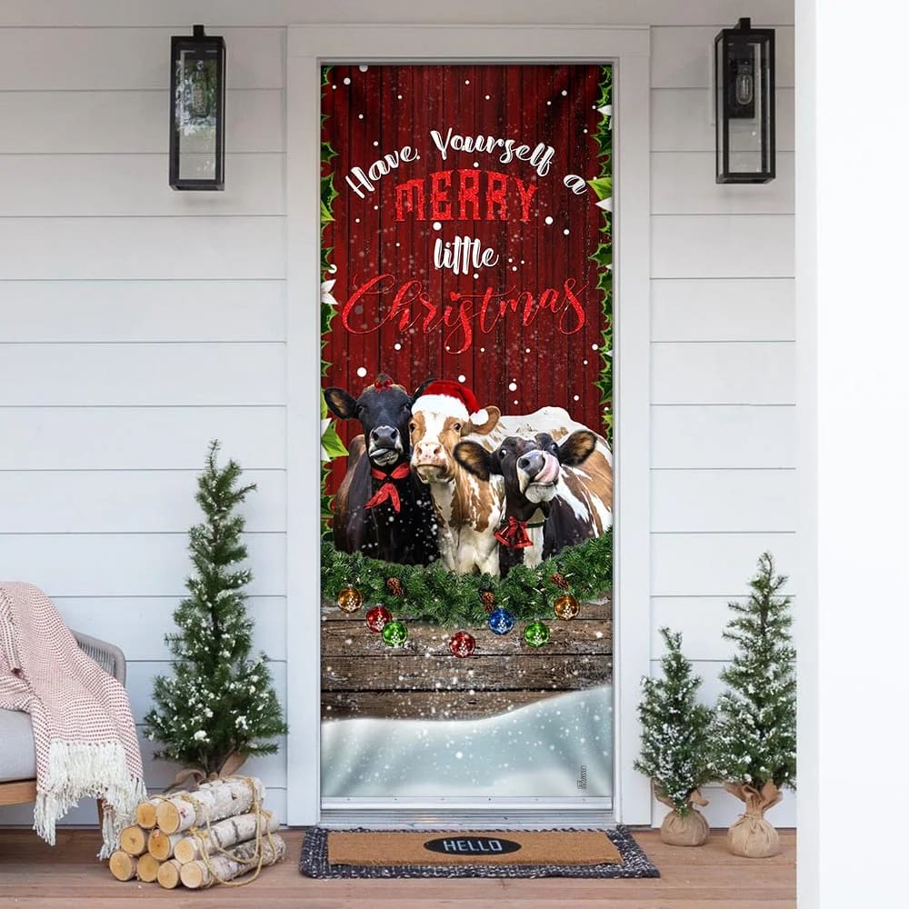 Cattle Merry Christmas Door Cover Front Door Christmas Cover Unique Gifts Doorcover 1 Cattle Merry Christmas Door Cover Front Door Christmas Cover Unique Gifts Doorcover 1