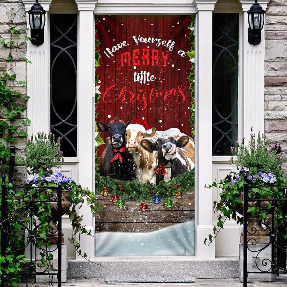 Cattle Merry Christmas Door Cover Front Door Christmas Cover Unique Gifts Doorcover 3 Cattle Merry Christmas Door Cover Front Door Christmas Cover Unique Gifts Doorcover 3