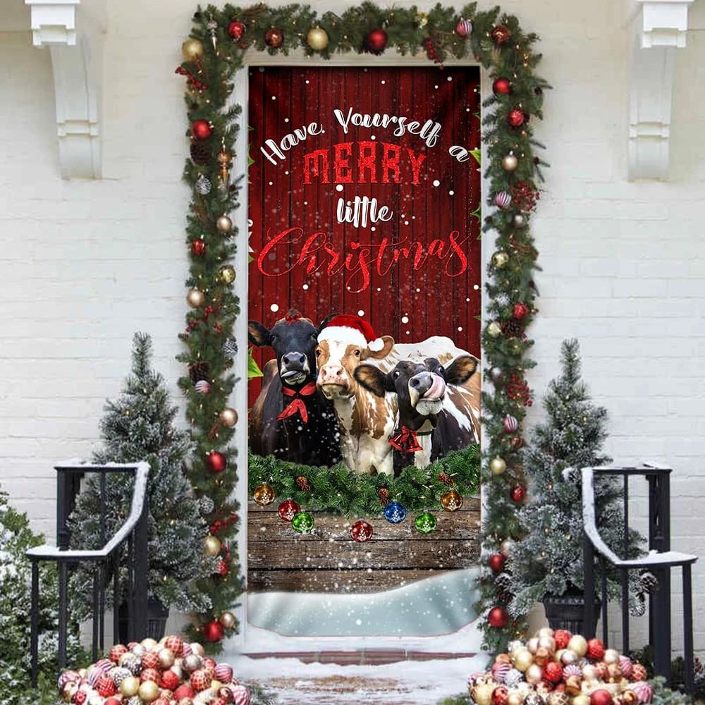 Cattle Merry Christmas Door Cover Front Door Christmas Cover Unique Gifts Doorcover 4 Cattle Merry Christmas Door Cover Front Door Christmas Cover Unique Gifts Doorcover 4
