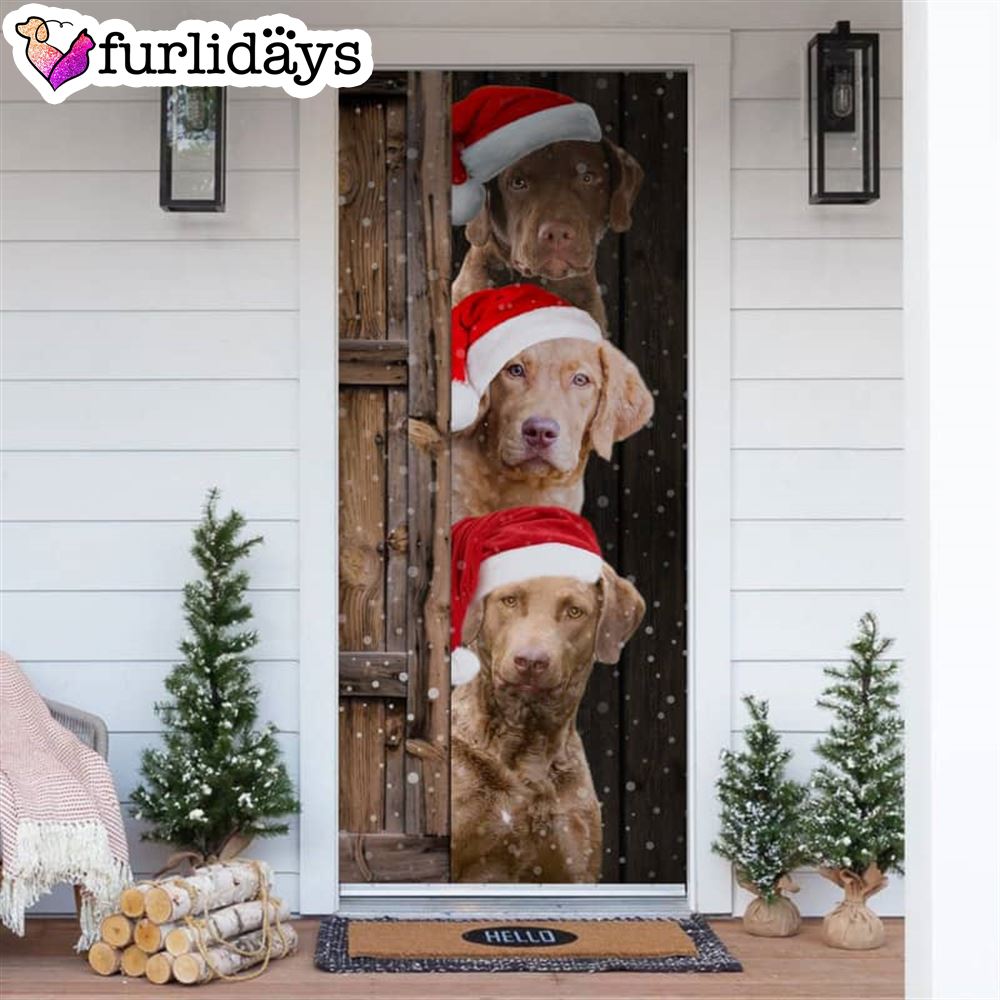 Chesapeake Bay Retriever Christmas Door Cover Xmas Gifts For Pet Lovers Christmas Decor Chesapeake Bay Retriever Christmas Door Cover Xmas Gifts For Pet Lovers Christmas Decor