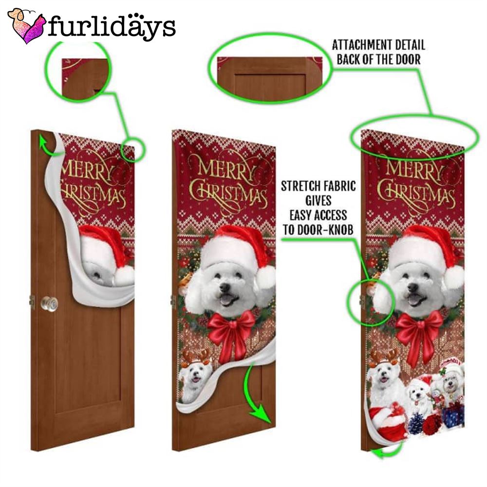 Christmas Begins With Bichon Frise Door Cover Xmas Gifts For Pet Lovers Christmas Decor