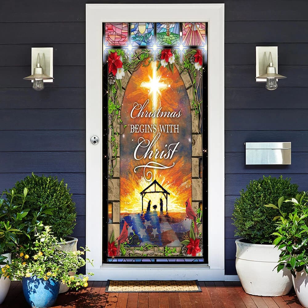 Christmas Begins With Christ Door Cover Christmas Outdoor Decoration Unique Gifts Doorcover 2 Christmas Begins With Christ Door Cover Christmas Outdoor Decoration Unique Gifts Doorcover 2