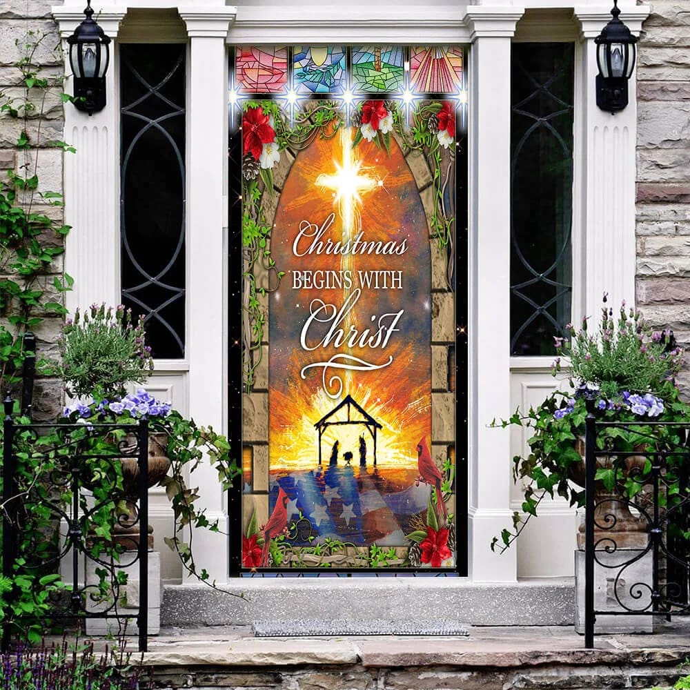 Christmas Begins With Christ Door Cover Christmas Outdoor Decoration Unique Gifts Doorcover 3 Christmas Begins With Christ Door Cover Christmas Outdoor Decoration Unique Gifts Doorcover 3