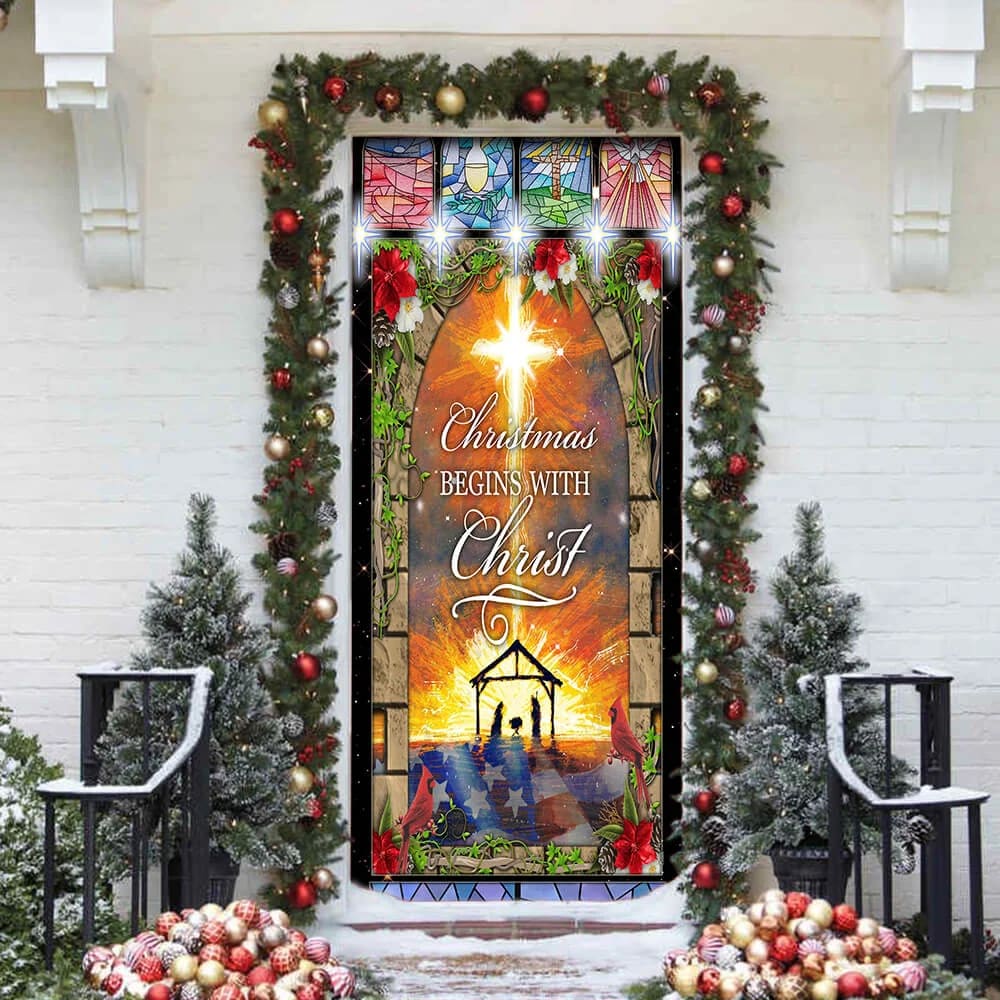 Christmas Begins With Christ Door Cover Christmas Outdoor Decoration Unique Gifts Doorcover 4 Christmas Begins With Christ Door Cover Christmas Outdoor Decoration Unique Gifts Doorcover 4
