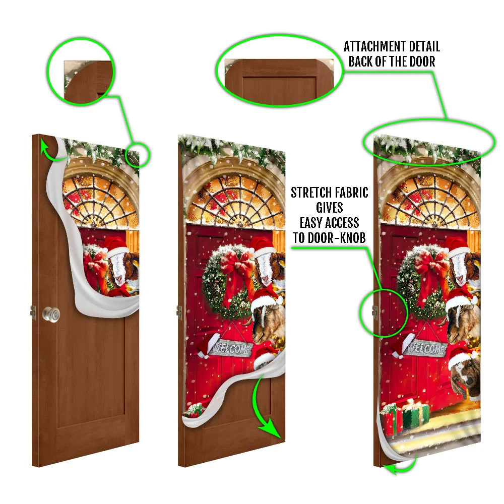 Christmas With My Herd Goat Cattle Farmer Door Cover Door Christmas Cover Christmas Outdoor Decoration 6 Christmas With My Herd Goat Cattle Farmer Door Cover Door Christmas Cover Christmas Outdoor Decoration 6