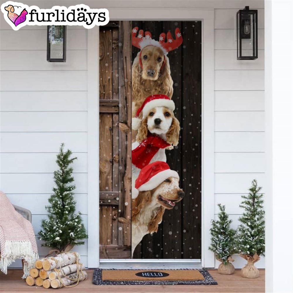 Cocker Spaniel Christmas Door Cover Xmas Gifts For Pet Lovers Christmas Gift For Friends Cocker Spaniel Christmas Door Cover Xmas Gifts For Pet Lovers Christmas Gift For Friends
