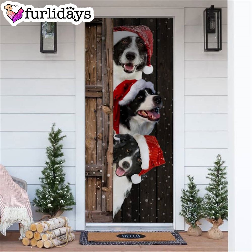 Collie Collie Christmas Door Cover Xmas Gifts For Pet Lovers Christmas Gift For Friends Collie Collie Christmas Door Cover Xmas Gifts For Pet Lovers Christmas Gift For Friends