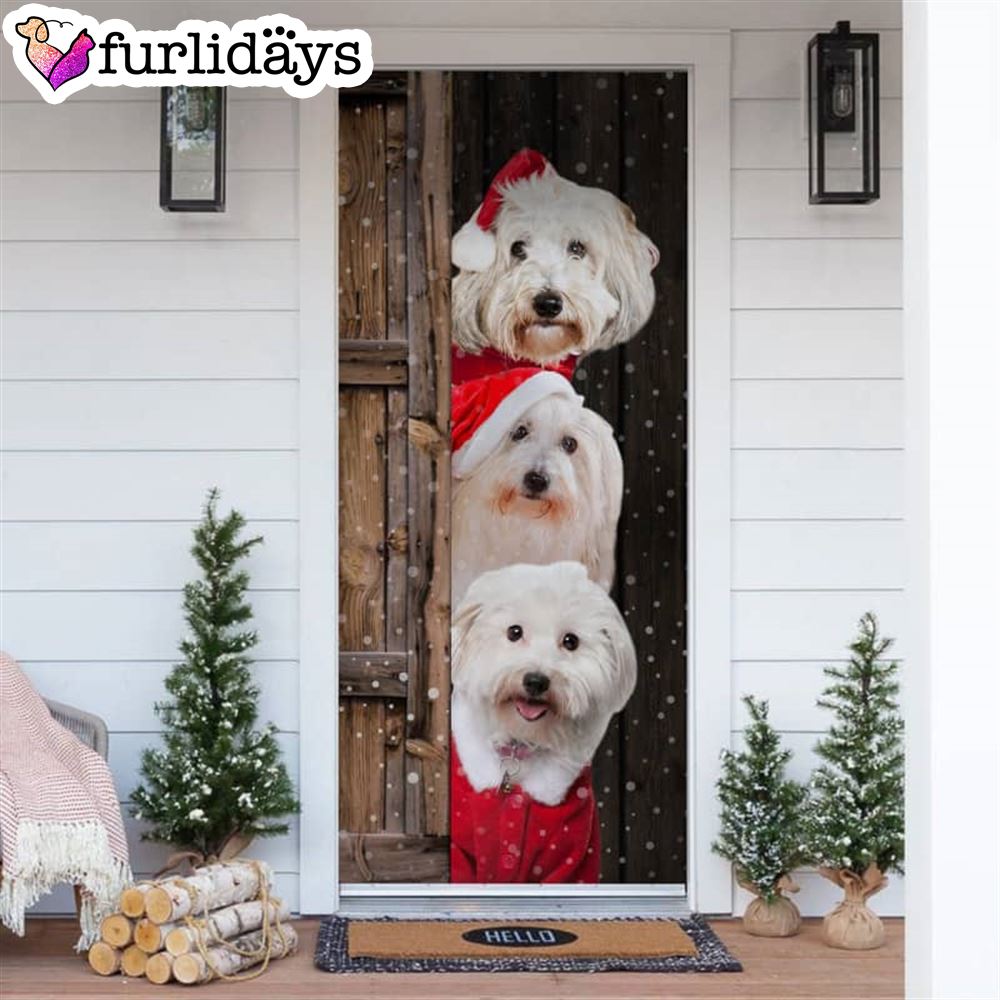 Coton De Tulear Christmas Door Cover Xmas Gifts For Pet Lovers Christmas Gift For Friends Coton De Tulear Christmas Door Cover Xmas Gifts For Pet Lovers Christmas Gift For Friends
