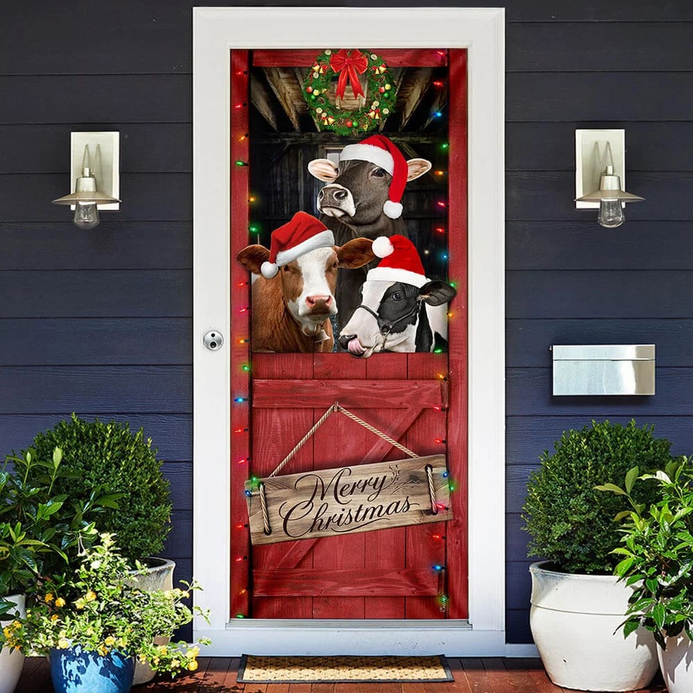 Cow Cattle Merry Christmas Door Cover Door Christmas Cover Cow Lover Gifts Unique Gifts Doorcover 2 Cow Cattle Merry Christmas Door Cover Door Christmas Cover Cow Lover Gifts Unique Gifts Doorcover 2