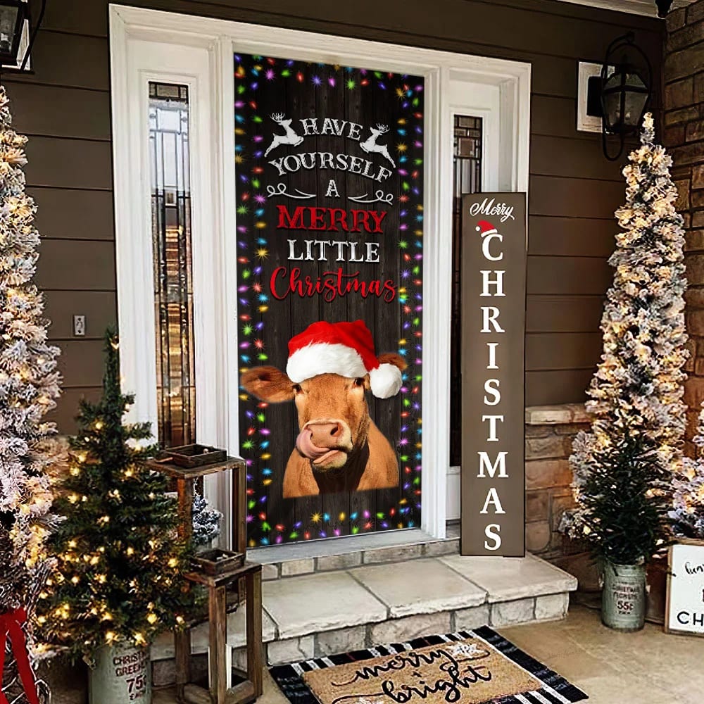 Cow Cattle Door Cover Have Yourself A Merry Little Christmas Door Christmas Cover Unique Gifts Doorcover 2 Cow Cattle Door Cover Have Yourself A Merry Little Christmas Door Christmas Cover Unique Gifts Doorcover 2