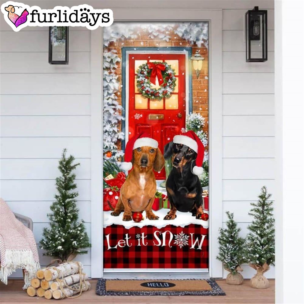 Dachshunds Christmas Door Cover Xmas Gifts For Pet Lovers Christmas Gift For Friends Dachshunds Christmas Door Cover Xmas Gifts For Pet Lovers Christmas Gift For Friends