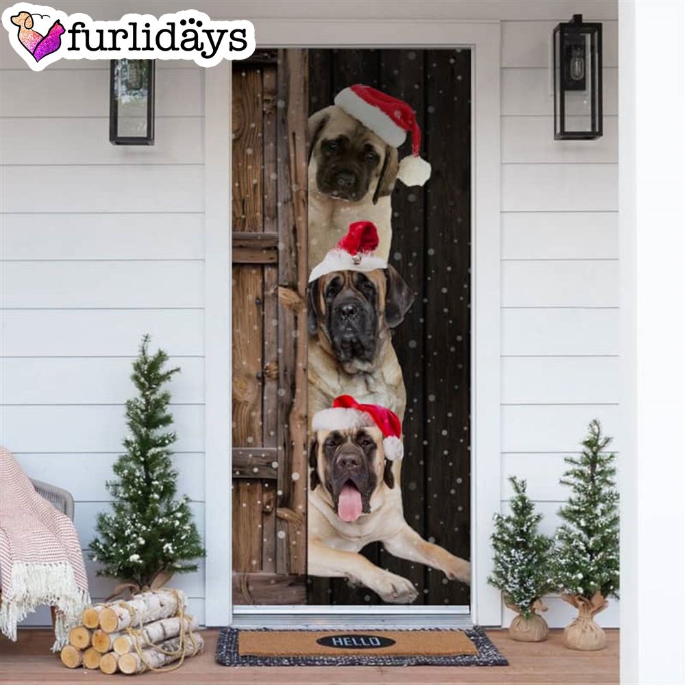 English Mastiff Christmas Door Cover Xmas Gifts For Pet Lovers Christmas Gift For Friends English Mastiff Christmas Door Cover Xmas Gifts For Pet Lovers Christmas Gift For Friends