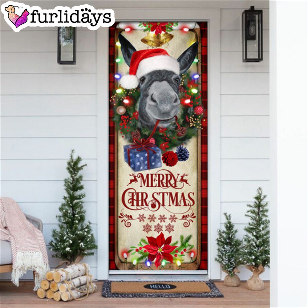 Farm Cattle Donkey Merry Christmas Door Cover Unique Gifts Doorcover 6 Farm Cattle Donkey Merry Christmas Door Cover Unique Gifts Doorcover 6