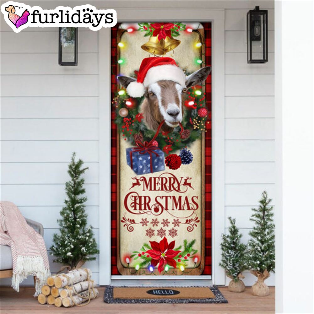 Farm Cattle Goat Merry Christmas Door Cover Unique Gifts Doorcover Holiday Decor 6 Farm Cattle Goat Merry Christmas Door Cover Unique Gifts Doorcover Holiday Decor 6