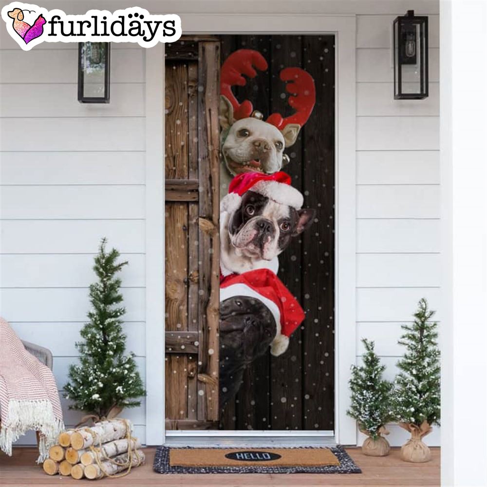 French Bulldog Christmas Door Cover Xmas Gifts For Pet Lovers Christmas Gift For Friends French Bulldog Christmas Door Cover Xmas Gifts For Pet Lovers Christmas Gift For Friends