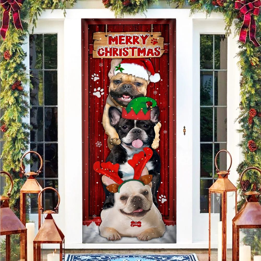 Frenchie Merry Christmas Door Cover Unique Gifts Doorcover Housewarming Gifts 1 Frenchie Merry Christmas Door Cover Unique Gifts Doorcover Housewarming Gifts 1