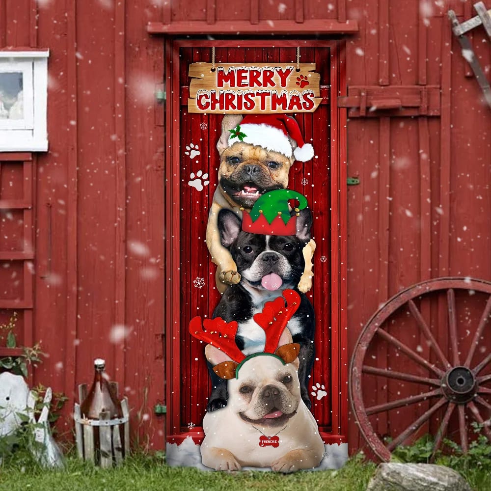 Frenchie Merry Christmas Door Cover Unique Gifts Doorcover Housewarming Gifts 4 Frenchie Merry Christmas Door Cover Unique Gifts Doorcover Housewarming Gifts 4