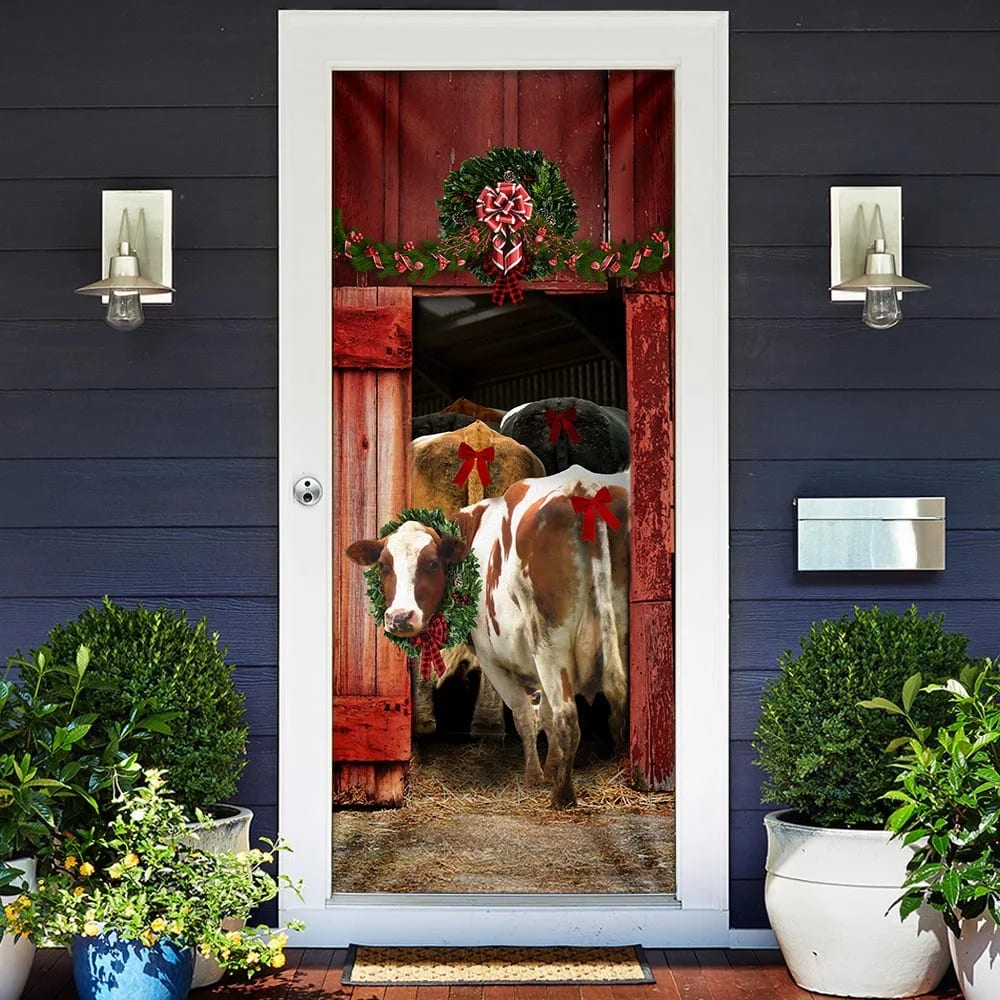 Funny Family Cattle Door Cover Unique Gifts Doorcover Christmas Gift For Friends 2 Funny Family Cattle Door Cover Unique Gifts Doorcover Christmas Gift For Friends 2