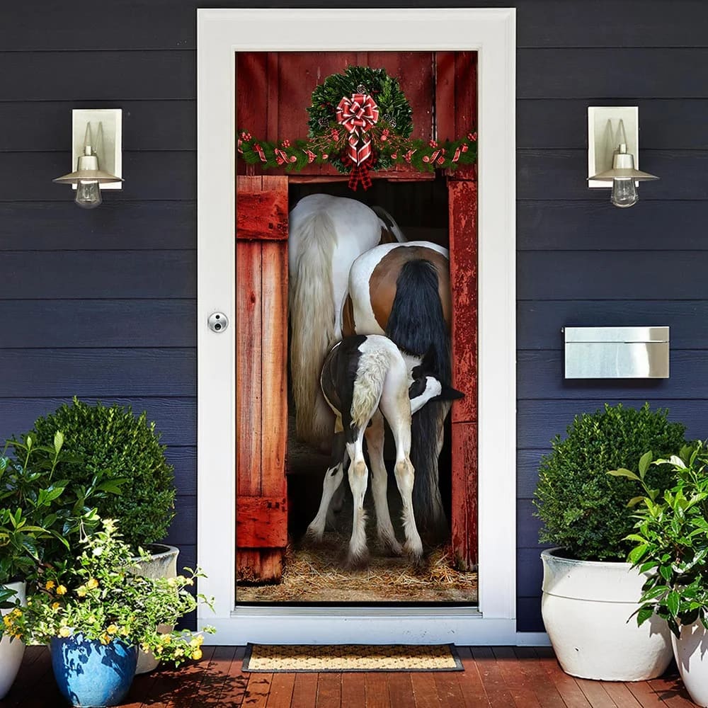 Funny Family Horse Door Cover Unique Gifts Doorcover Christmas Gift For Friends 2 Funny Family Horse Door Cover Unique Gifts Doorcover Christmas Gift For Friends 2