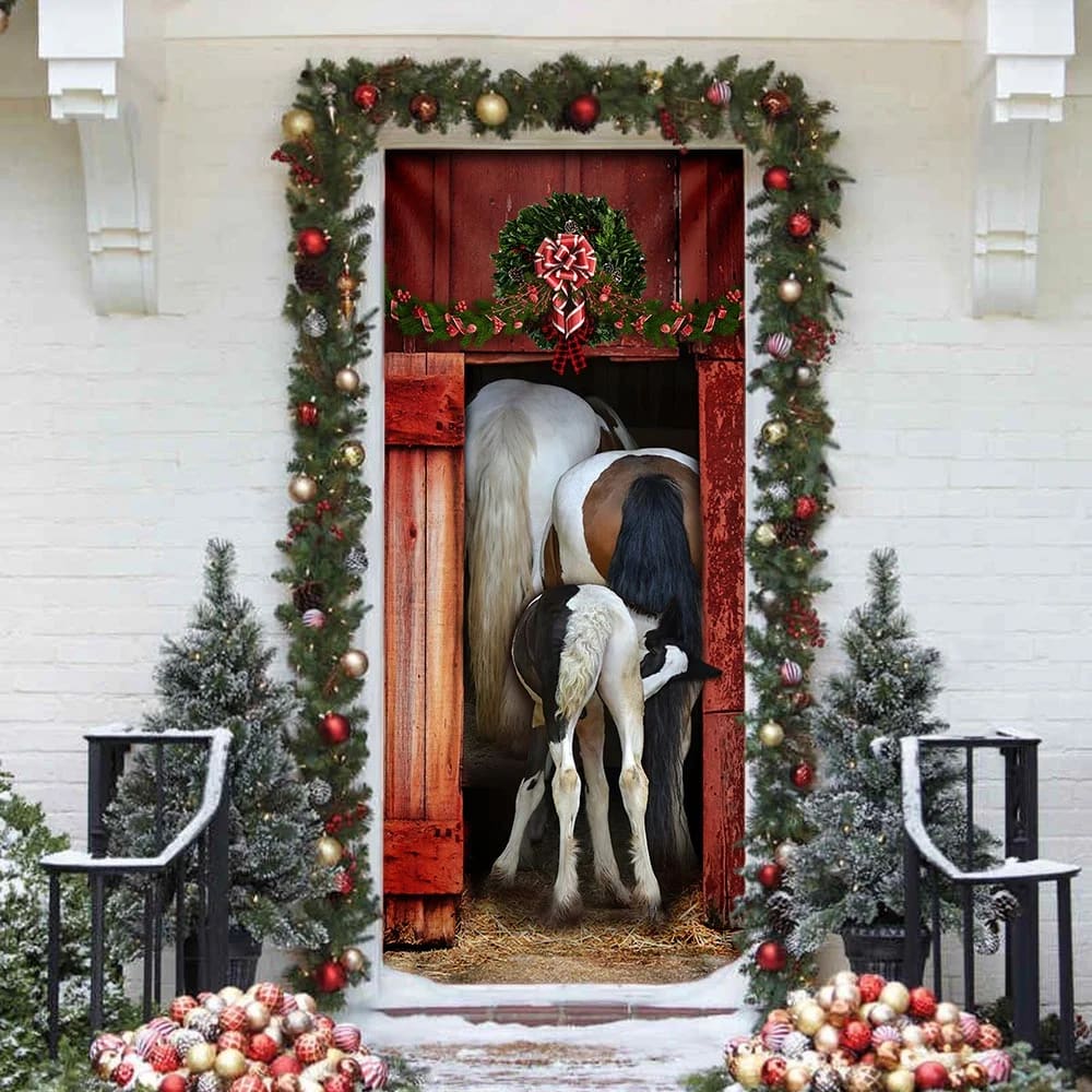 Funny Family Horse Door Cover Unique Gifts Doorcover Christmas Gift For Friends 4 Funny Family Horse Door Cover Unique Gifts Doorcover Christmas Gift For Friends 4