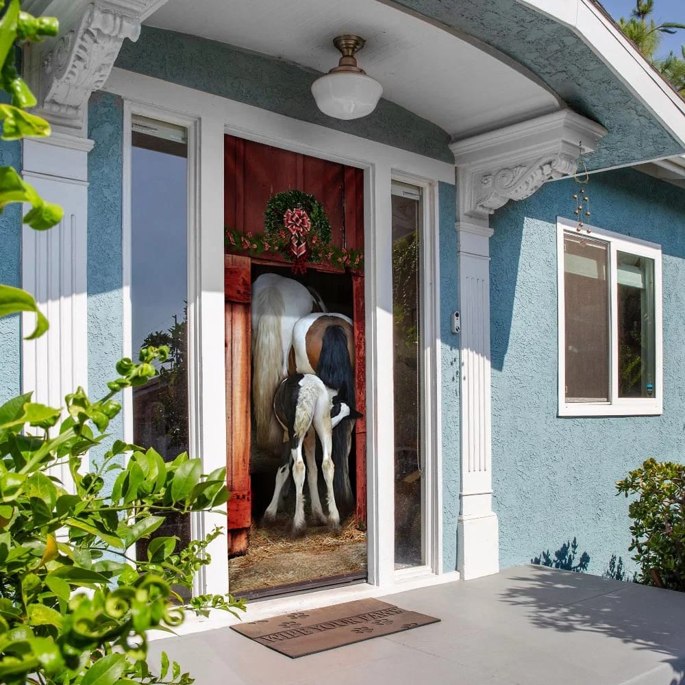 Funny Family Horse Door Cover Unique Gifts Doorcover Christmas Gift For Friends 5 Funny Family Horse Door Cover Unique Gifts Doorcover Christmas Gift For Friends 5