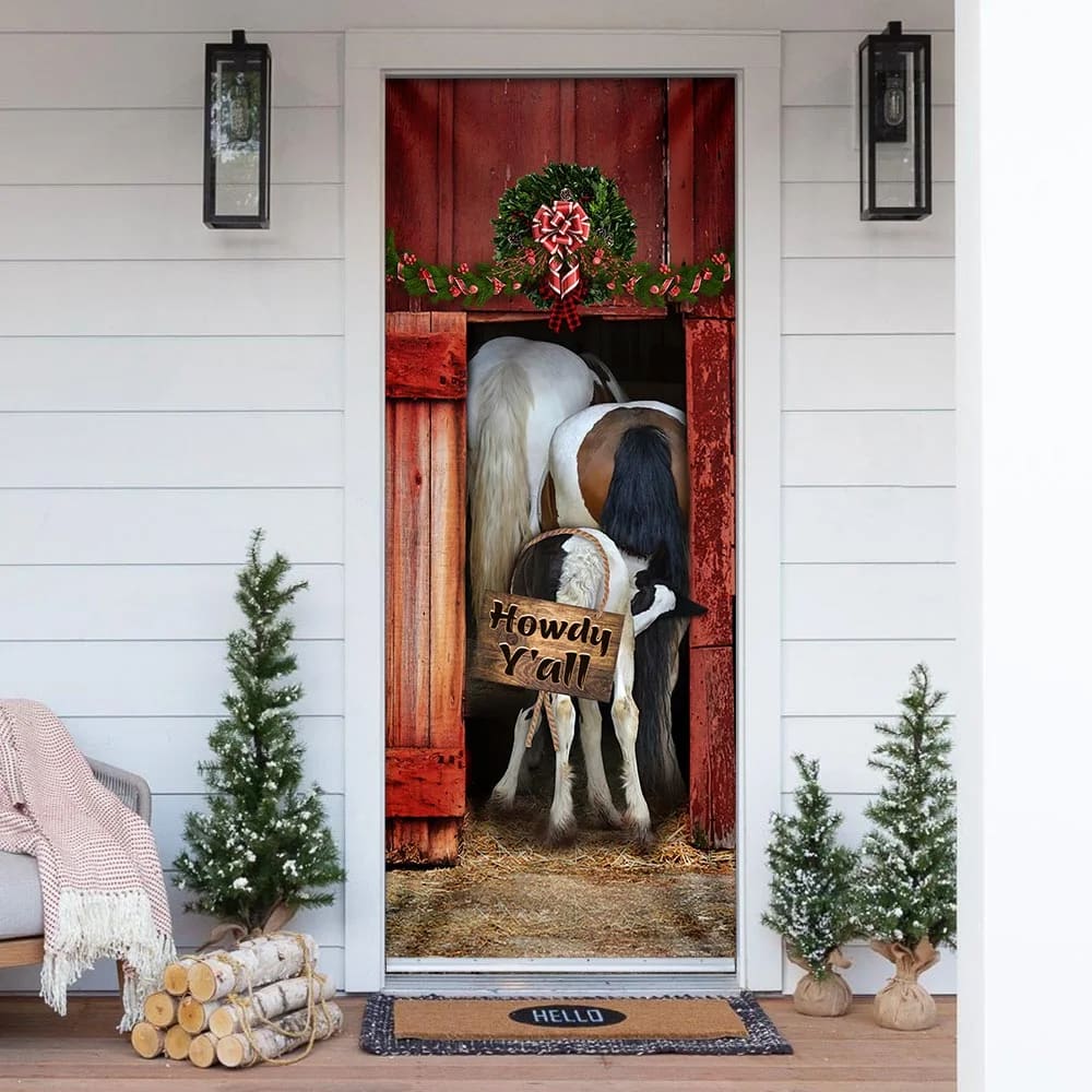 Funny Horse Howdy Y all Door Cover Unique Gifts Doorcover Holiday Decor 1 Funny Horse Howdy Y all Door Cover Unique Gifts Doorcover Holiday Decor 1