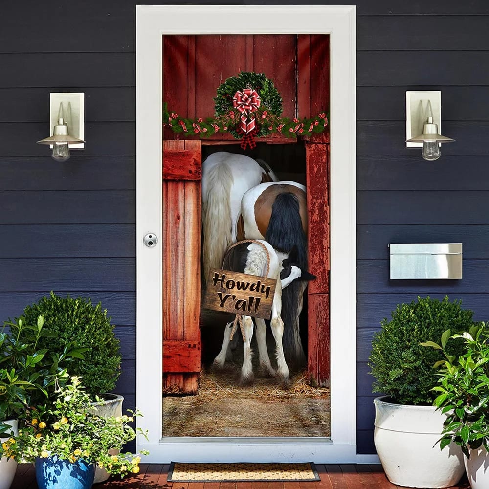 Funny Horse Howdy Y all Door Cover Unique Gifts Doorcover Holiday Decor 2 Funny Horse Howdy Y all Door Cover Unique Gifts Doorcover Holiday Decor 2
