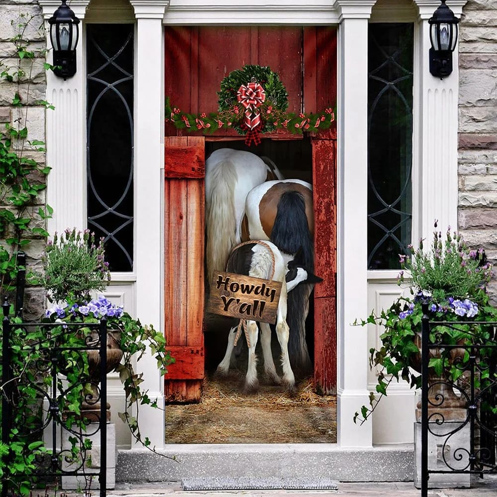 Funny Horse Howdy Y all Door Cover Unique Gifts Doorcover Holiday Decor 3 Funny Horse Howdy Y all Door Cover Unique Gifts Doorcover Holiday Decor 3