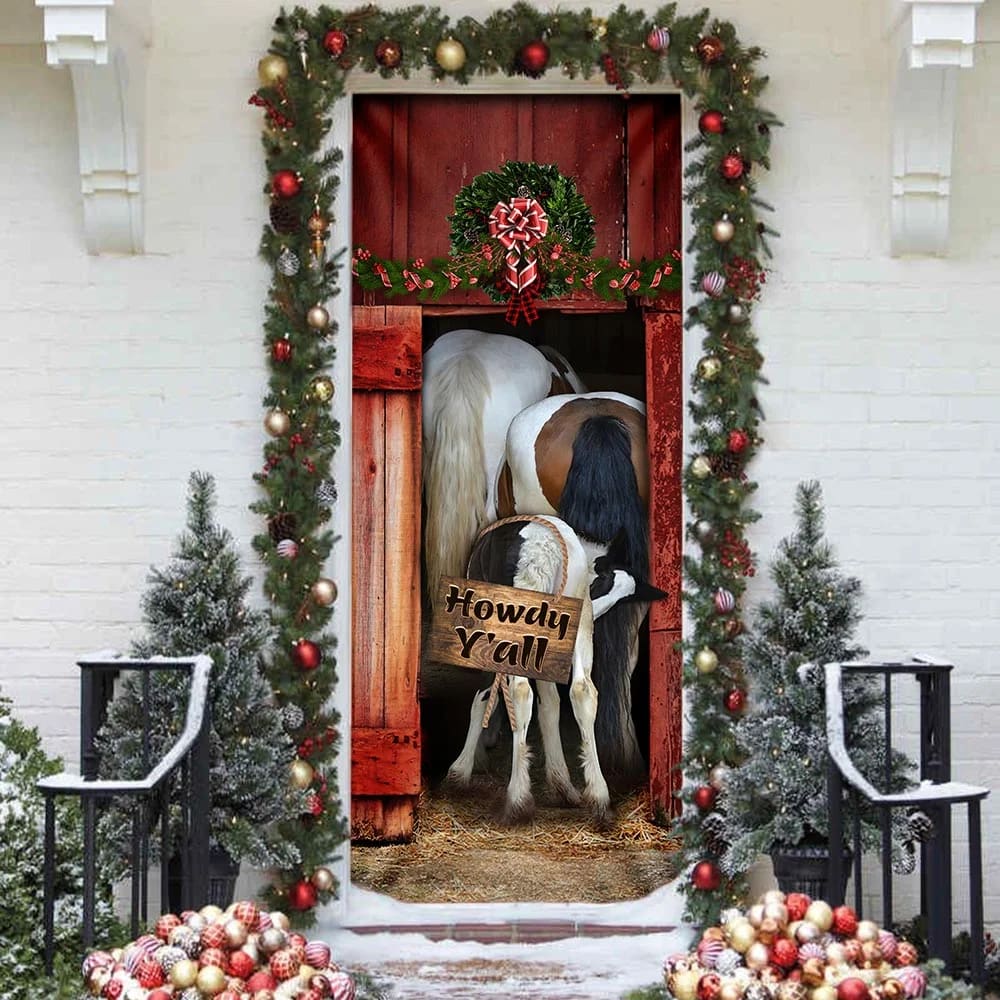 Funny Horse Howdy Y all Door Cover Unique Gifts Doorcover Holiday Decor 4 Funny Horse Howdy Y all Door Cover Unique Gifts Doorcover Holiday Decor 4