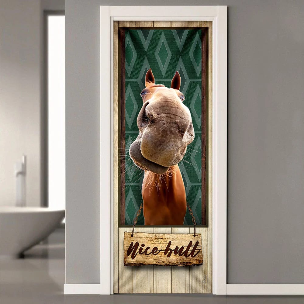 Funny Horse Restroom Door Cover Unique Gifts Doorcover Holiday Decor 2 Funny Horse Restroom Door Cover Unique Gifts Doorcover Holiday Decor 2