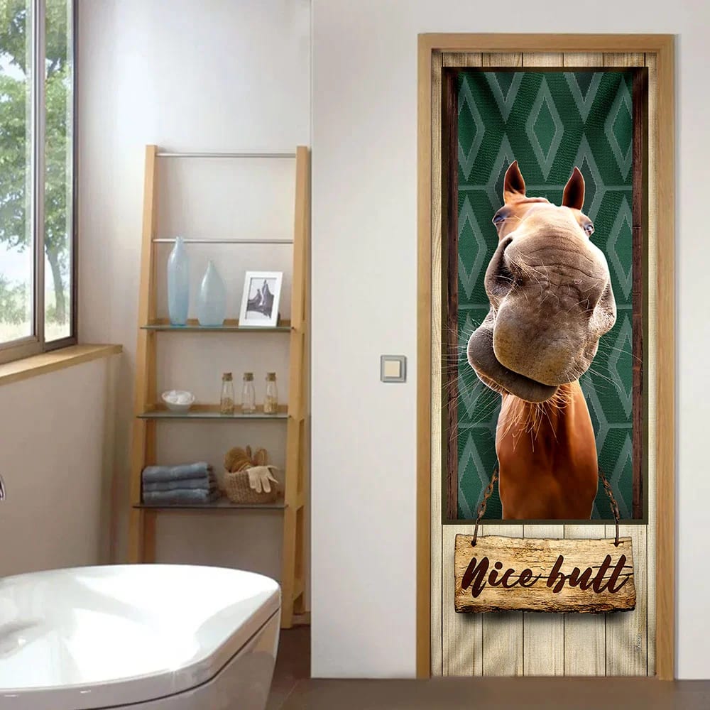 Funny Horse Restroom Door Cover Unique Gifts Doorcover Holiday Decor 3 Funny Horse Restroom Door Cover Unique Gifts Doorcover Holiday Decor 3