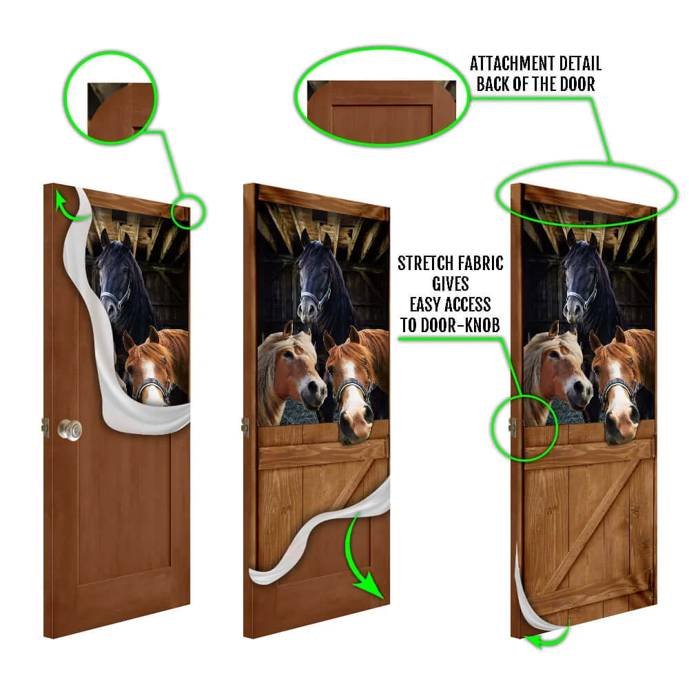 Funny Horses Door Cover Unique Gifts Doorcover Housewarming Gifts 5 Funny Horses Door Cover Unique Gifts Doorcover Housewarming Gifts 5