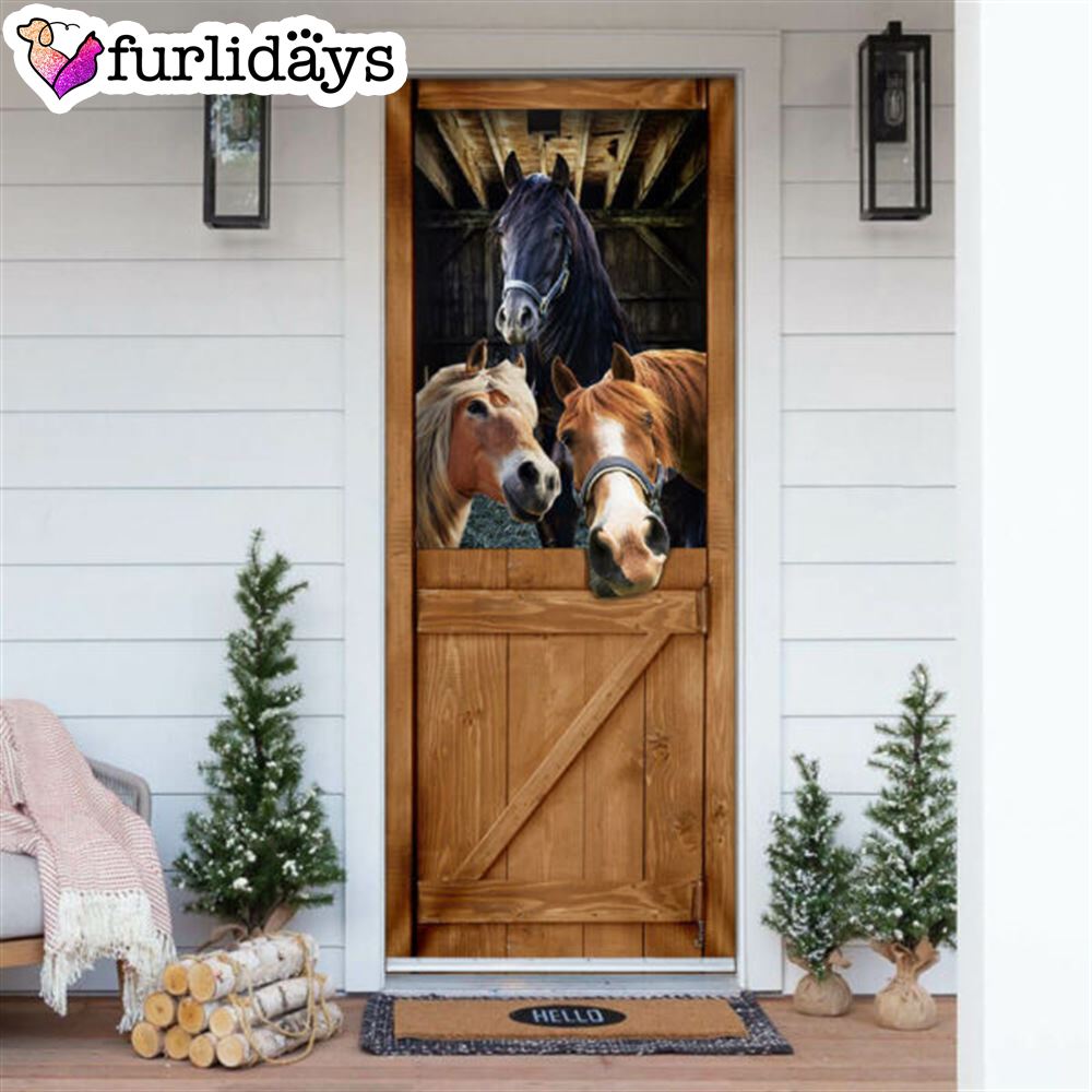 Funny Horses Door Cover Unique Gifts Doorcover Housewarming Gifts 6 Funny Horses Door Cover Unique Gifts Doorcover Housewarming Gifts 6