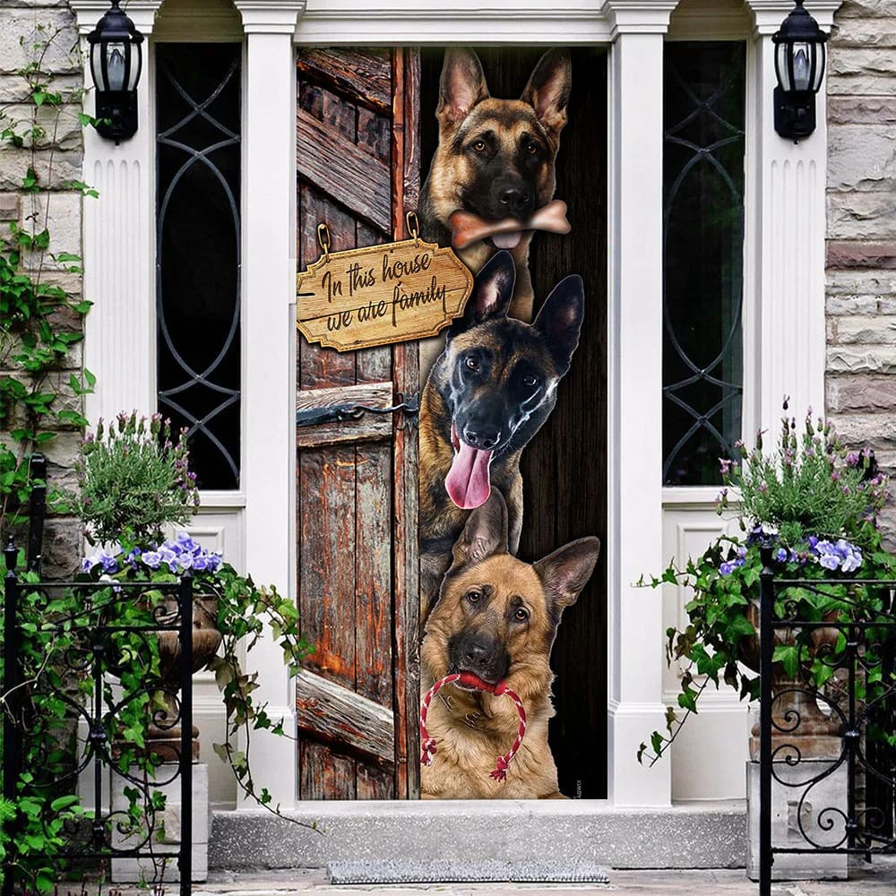 German Shepherd. We Are Family Door Cover Xmas Outdoor Decoration Gifts For Dog Lovers 1 German Shepherd. We Are Family Door Cover Xmas Outdoor Decoration Gifts For Dog Lovers 1