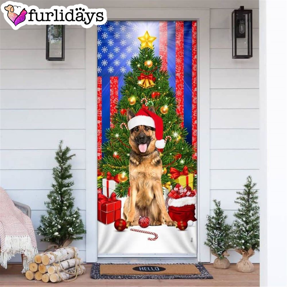German Shepherd Christmas Door Cover Xmas Gifts For Dog Lovers Christmas Gift For Friends German Shepherd Christmas Door Cover Xmas Gifts For Dog Lovers Christmas Gift For Friends