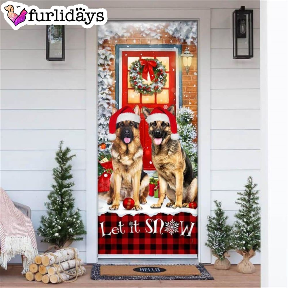 German Shepherd Christmas Door Cover Xmas Gifts For Pet Lovers Christmas Gift German Shepherd Christmas Door Cover Xmas Gifts For Pet Lovers Christmas Gift