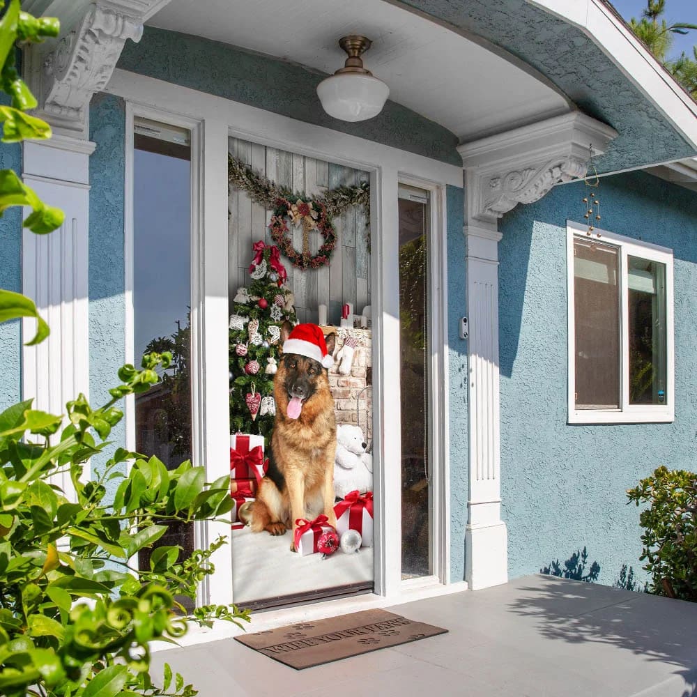 German Shepherd Christmas Door Cover Xmas Outdoor Decoration Gifts For Dog Lovers 5 German Shepherd Christmas Door Cover Xmas Outdoor Decoration Gifts For Dog Lovers 5