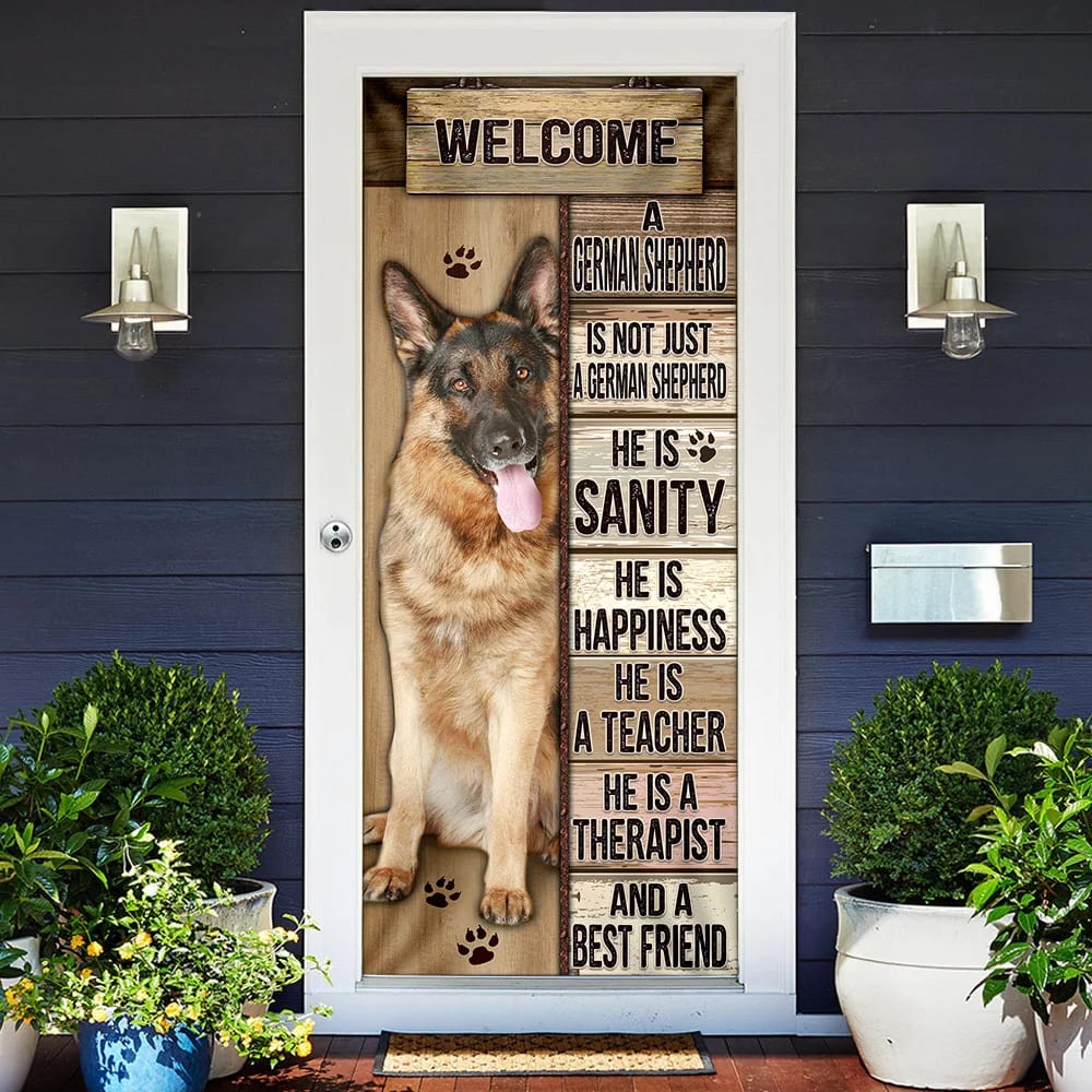German Shepherd Door Cover Xmas Outdoor Decoration Gifts For Dog Lovers Housewarming Gifts 1 German Shepherd Door Cover Xmas Outdoor Decoration Gifts For Dog Lovers Housewarming Gifts 1