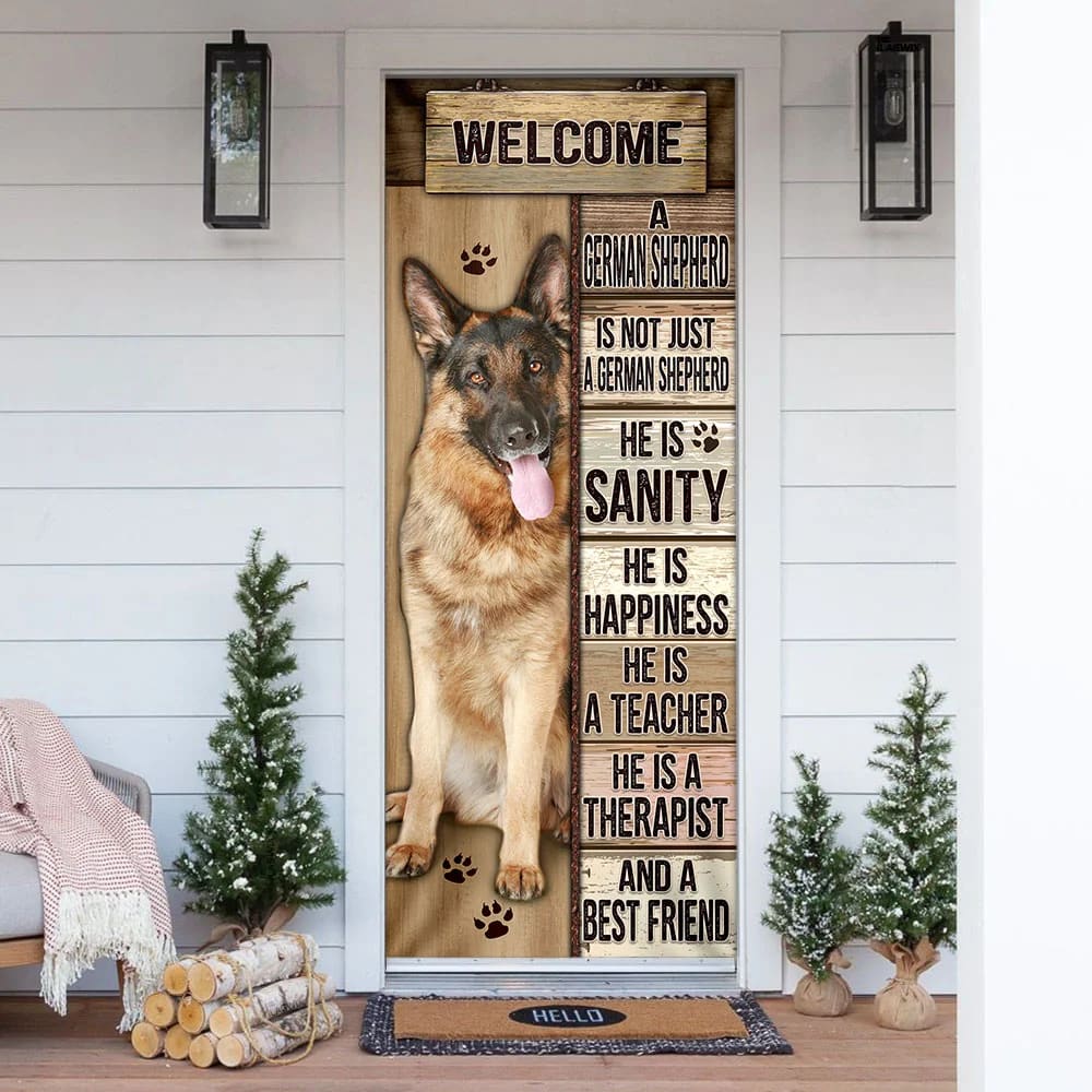 German Shepherd Door Cover Xmas Outdoor Decoration Gifts For Dog Lovers Housewarming Gifts 2 German Shepherd Door Cover Xmas Outdoor Decoration Gifts For Dog Lovers Housewarming Gifts 2