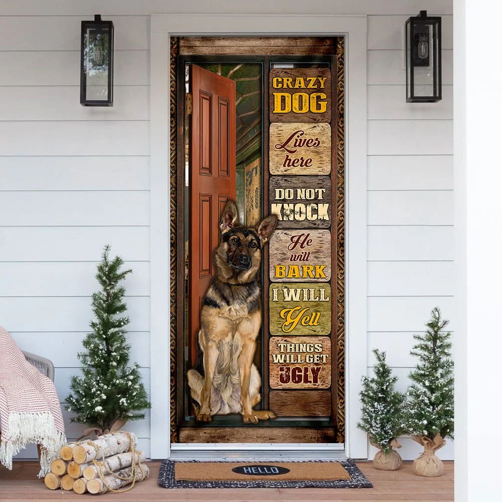 German Shepherd Door Cover Xmas Outdoor Decoration Gifts For Dog Lovers 1 German Shepherd Door Cover Xmas Outdoor Decoration Gifts For Dog Lovers 1