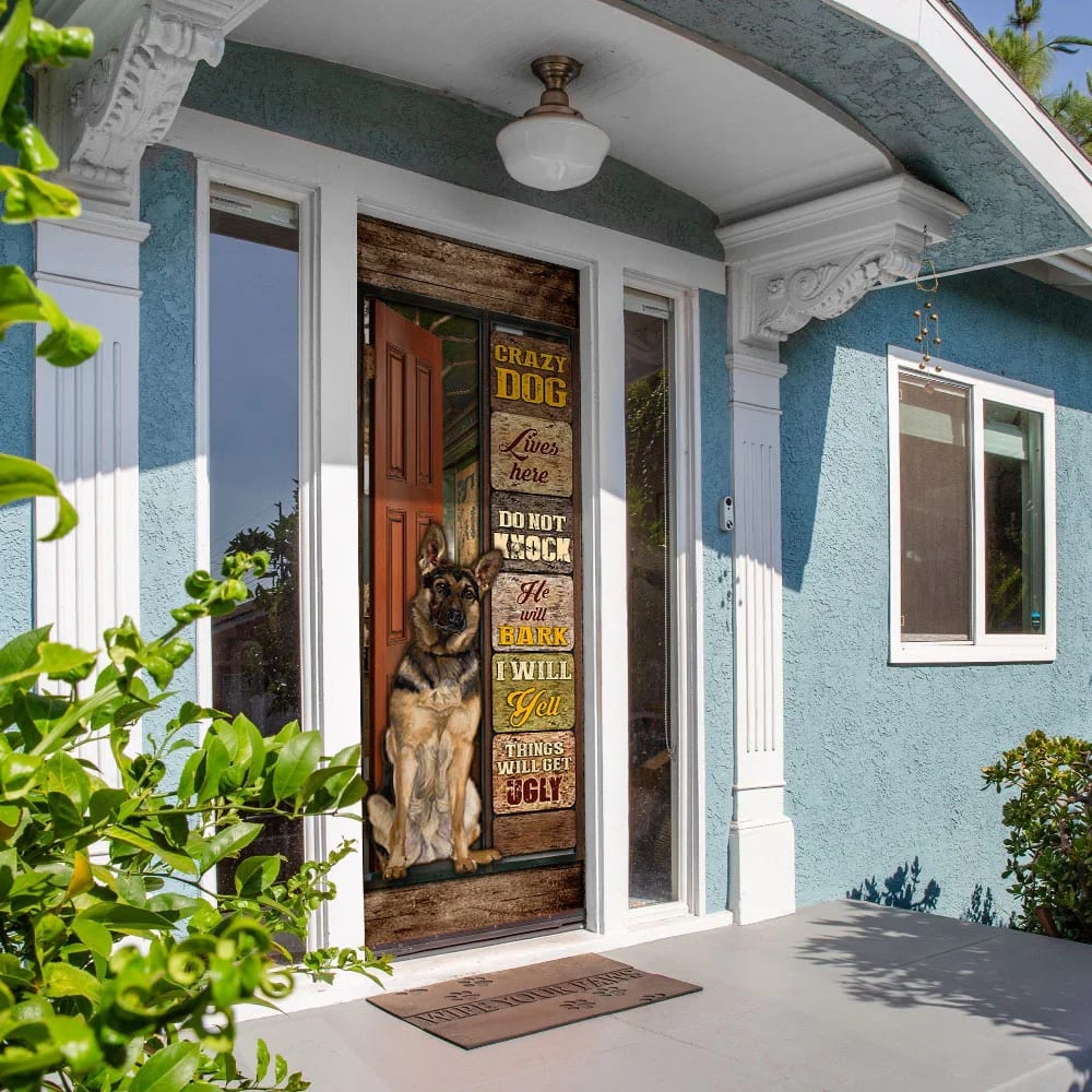 German Shepherd Door Cover Xmas Outdoor Decoration Gifts For Dog Lovers 5 German Shepherd Door Cover Xmas Outdoor Decoration Gifts For Dog Lovers 5